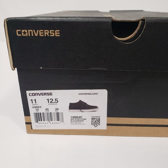 Converse Cons Sea Star Mid Shoes in Black - Size M/11 W/12.5 - Picture 9 of 9